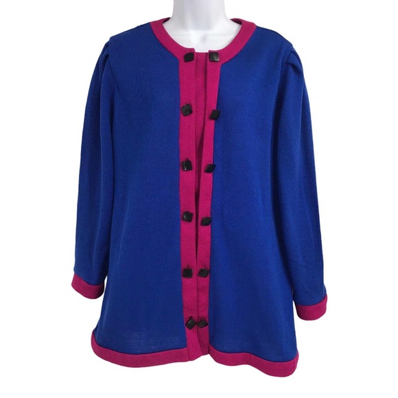 Vintage Anthony Sicari Women's Size 14 Long Sleeve Button Accent Sweater - Picture 2 of 8